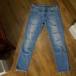 AEO Distressed Denim Jegging
